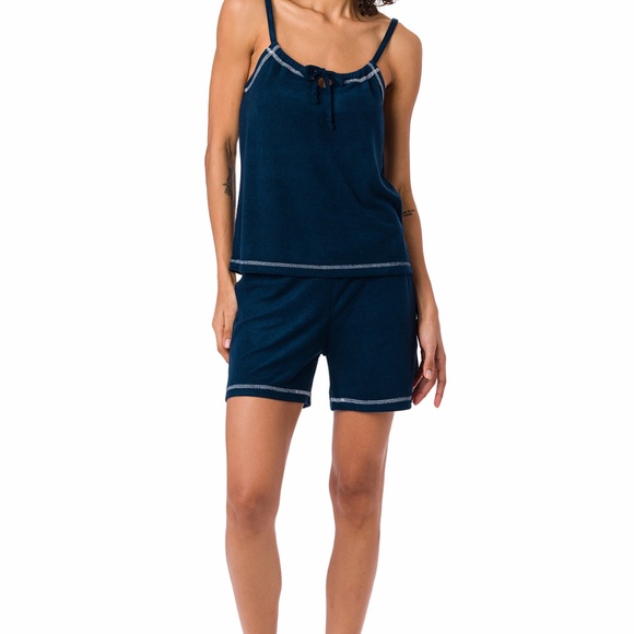 Suvi NYC women's 2-piece short and tank top pajama set . Terry Cotton - Picture 5 of 12